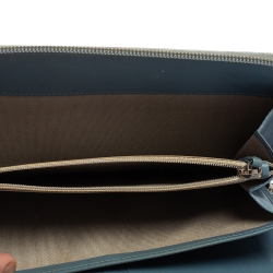 Pre Owned Chanel Blue Caviar Leather CC Timeless Zip Around Organizer Wallet