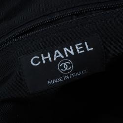 Pre Owned Chanel Grey/Blue Rabbit Fur Tote with Pouch