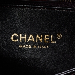 Pre Owned Chanel Burgundy Lizard Large Perfect Edge Double Flap Bag