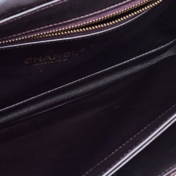 Pre Owned Chanel Burgundy Lizard Large Perfect Edge Double Flap Bag