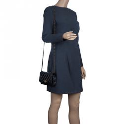 مملوكة مسبقًا محفظة شانيل بوي جلد أسود مبطن بسلسلة