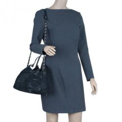 Pre Owned حقيبة توت شانيل إريديسنت سي هيت جلد أسود