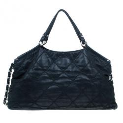 Pre Owned حقيبة توت شانيل إريديسنت سي هيت جلد أسود