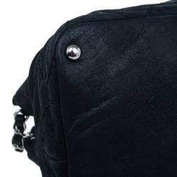 Pre Owned حقيبة توت شانيل إريديسنت سي هيت جلد أسود