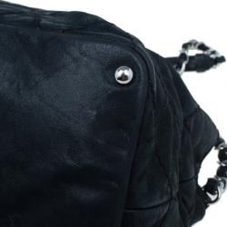 Pre Owned حقيبة توت شانيل إريديسنت سي هيت جلد أسود