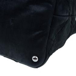 Pre Owned حقيبة توت شانيل إريديسنت سي هيت جلد أسود