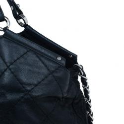 Pre Owned حقيبة توت شانيل إريديسنت سي هيت جلد أسود