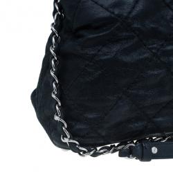 Pre Owned حقيبة توت شانيل إريديسنت سي هيت جلد أسود