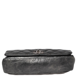 مملوكة مسبقًا حقيبة شانيل بونديشري بقلاب جلد مبطن رصاصية