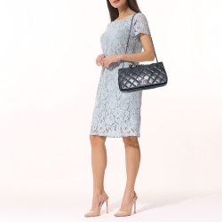 مملوكة مسبقًا حقيبة شانيل بونديشري بقلاب جلد مبطن رصاصية