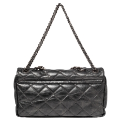 مملوكة مسبقًا حقيبة شانيل بونديشري بقلاب جلد مبطن رصاصية