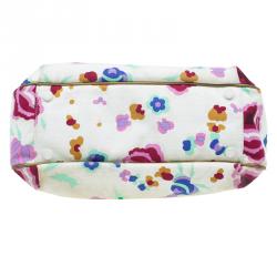 Pre Owned Chanel Multicolor Canvas Floral Print Tote