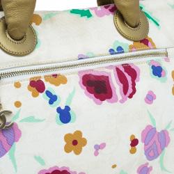 Pre Owned Chanel Multicolor Canvas Floral Print Tote