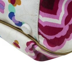 Pre Owned Chanel Multicolor Canvas Floral Print Tote
