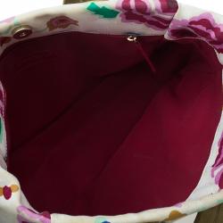 Pre Owned Chanel Multicolor Canvas Floral Print Tote