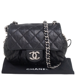 Chanel Black Quilted Leather Small Chain Around Shoulder Bag