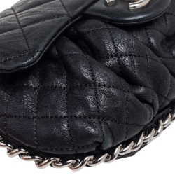 Chanel Black Quilted Leather Small Chain Around Shoulder Bag