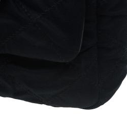 Pre Owned Chanel Black Quilted Mesh East West Flap Bag