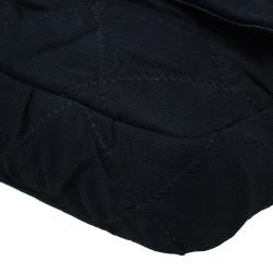 Pre Owned Chanel Black Quilted Mesh East West Flap Bag