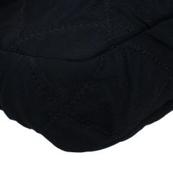 Pre Owned Chanel Black Quilted Mesh East West Flap Bag