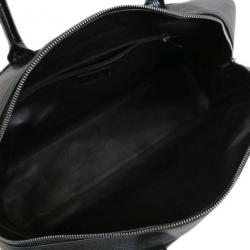 Pre Owned Chanel Black Enamel Boston Bag