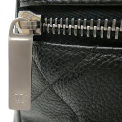 Pre Owned Chanel Black Enamel Boston Bag
