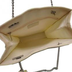 Pre Owned حقيبة شانيل نايلون أصفر و عاجي