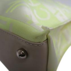 Pre Owned حقيبة شانيل نايلون أصفر و عاجي