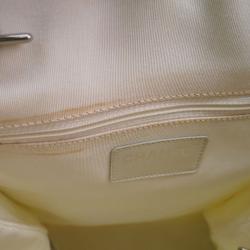 Pre Owned حقيبة شانيل نايلون أصفر و عاجي