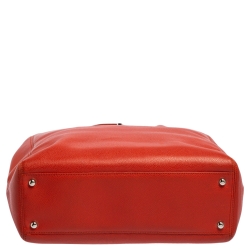 Pre Owned حقيبة يد توتس شانيل سيرف جلد برتقالي 