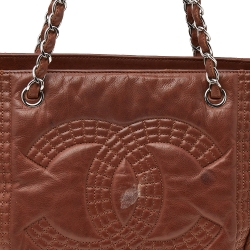 مملوكة مسبقًا حقيبة يد شانيل باريس بومباي كوكو بنغال أكورديون جلد بني