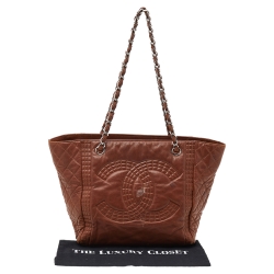 مملوكة مسبقًا حقيبة يد شانيل باريس بومباي كوكو بنغال أكورديون جلد بني