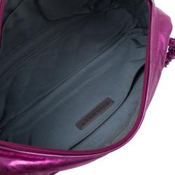 Pre Owned Chanel Metallic Pink Glazed Crackled Leather Modern Chain Camera Bag