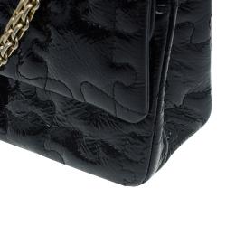Pre Owned Chanel Black Patent Leather Puzzle 2.55 Reissue Classic 225 Flap Bag