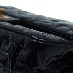 Pre Owned Chanel Black Patent Leather Puzzle 2.55 Reissue Classic 225 Flap Bag