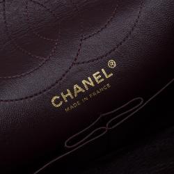 Pre Owned Chanel Black Patent Leather Puzzle 2.55 Reissue Classic 225 Flap Bag