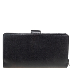 Chanel Black Caviar Leather CC Timeless French Long Wallet