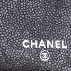 Chanel Black Caviar Leather CC Timeless French Long Wallet