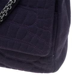 مملوكة مسبقًا حقيبة شانيل 2.55 ريشيو كلاسيك 255 جرسيه بنفسجي بنقشة التمساح بقلاب