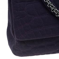 مملوكة مسبقًا حقيبة شانيل 2.55 ريشيو كلاسيك 255 جرسيه بنفسجي بنقشة التمساح بقلاب