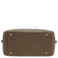 مملوكة مسبقًا Chanel Grey Quilted Leather Diamond CC Tote