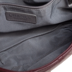 Pre Owned Chanel Burgundy Quilted Leather Coco Pleats Bag