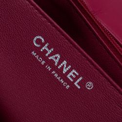 Pre Owned Chanel Pink Quilted Leather Jumbo Classic Single Flap Bag