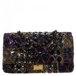 مملوكة مسبقًا Chanel Multicolor Lesage Tweed Jewel Encrusted Reissue 2.55 Classic 228 Flap Bag