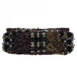 مملوكة مسبقًا Chanel Multicolor Lesage Tweed Jewel Encrusted Reissue 2.55 Classic 228 Flap Bag