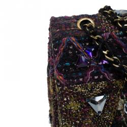 مملوكة مسبقًا Chanel Multicolor Lesage Tweed Jewel Encrusted Reissue 2.55 Classic 228 Flap Bag