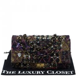مملوكة مسبقًا Chanel Multicolor Lesage Tweed Jewel Encrusted Reissue 2.55 Classic 228 Flap Bag