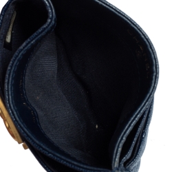 مملوكة مسبقًا حافظة بطاقات شانيل بوي جلد أزرق