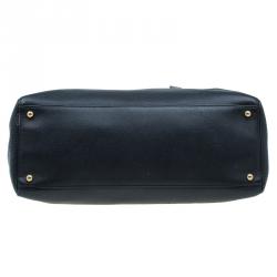 Pre Owned حقيبة يد شانيل شوبر سيرف جلد كافيار أسود