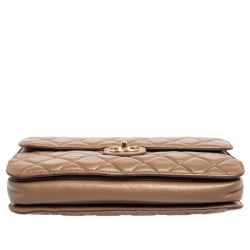 Pre Owned Chanel Brown Leather Large Perfect Edge Flap Bag